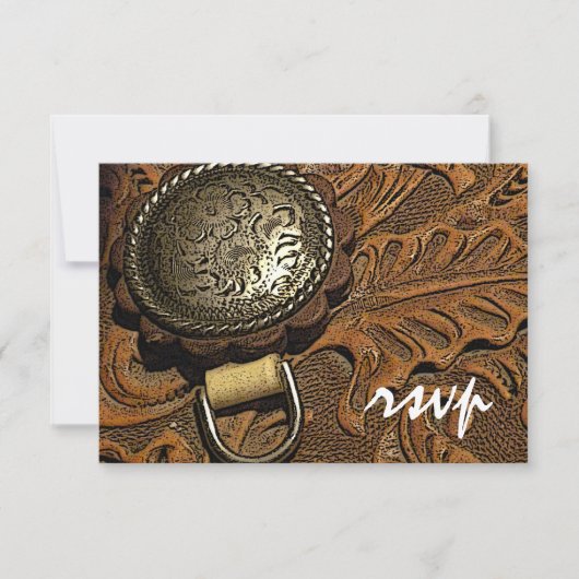 Westerne paardenzadels (RSVP-respons) RSVP Kaartje (Voorkant)
