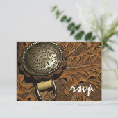 Westerne paardenzadels (RSVP-respons) RSVP Kaartje (Staand voorkant)