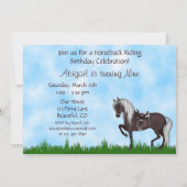 Westerne paardrijden schuur verjaardagsuitnodiging kaart (Achterkant)