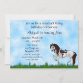 Westerne paardrijden schuur verjaardagsuitnodiging kaart (Achterkant)