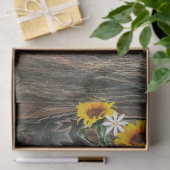 Westerne paarse cowboylaarzen gitaarzonnebloemen tissuepapier (Geschenk)