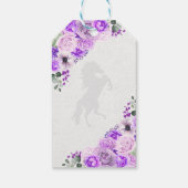 Westerne Paarse Ranchero Quinceanera Gift Labels Cadeaulabel (Achterkant)