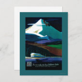 Westerne Pacific California Zephyr Vintage Poster Briefkaart (Voorkant / Achterkant)