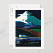 Westerne Pacific California Zephyr Vintage Poster Briefkaart (Voorkant / Achterkant)