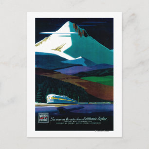 Westerne Pacific California Zephyr Vintage Poster Briefkaart
