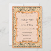 Westerne Paisley Pattern huwelijksuitnodiging Kaart (Voorkant)