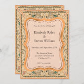 Westerne Paisley Pattern huwelijksuitnodiging Kaart (Voorkant / Achterkant)
