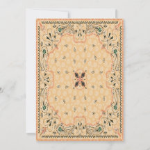 Westerne Paisley Pattern huwelijksuitnodiging