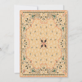 Westerne Paisley Pattern huwelijksuitnodiging Kaart