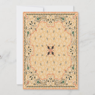 Westerne Paisley Pattern huwelijksuitnodiging Kaart