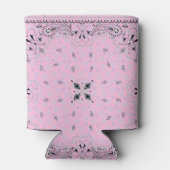 Westerne Paisley Pink Bandana Print Blikjeskoeler (Achterkant)