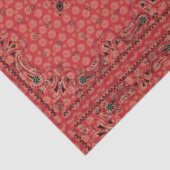 Westerne Paisley Red Bandana Print Decoupage Tissuepapier (Detail)