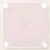 Westerne Paisley Red Bandana Print Glazen Onderzetter (Achterkant)