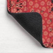 Westerne Paisley Red Bandana Print Muismat (Hoek)