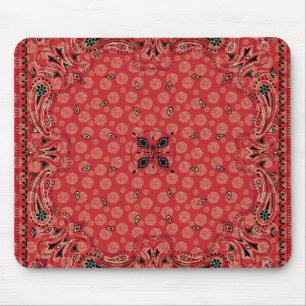 Westerne Paisley Red Bandana Print  Muismat