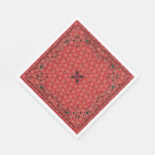 Westerne Paisley Red Bandana Print Party Servet (Hoek)
