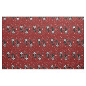 Westerne Paisley rode zwarte stof (Fat Quarter)