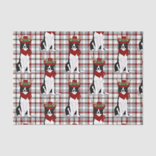 Westerne paling en kerstgrens Collie Lover Tissuepapier