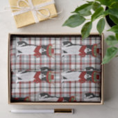 Westerne paling en kerstgrens Collie Lover Tissuepapier (Geschenk)