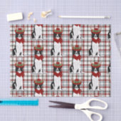 Westerne paling en kerstgrens Collie Lover Tissuepapier (Craft)