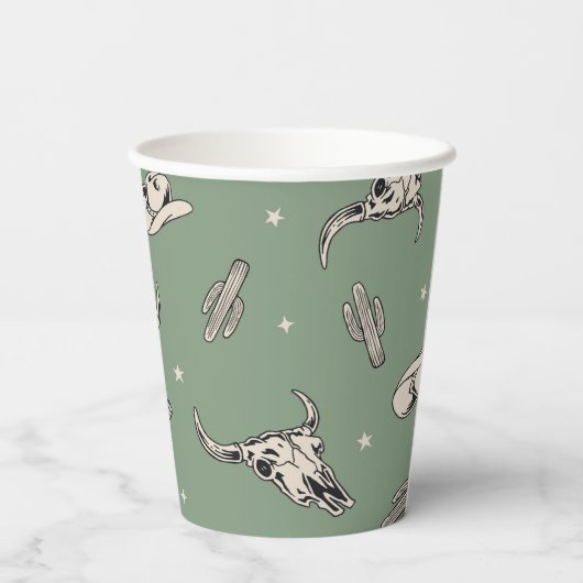 Westerne papieren bekers (Achterkant)