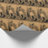 Westerne papierhandtas met cadeau cadeaupapier (Hoek)