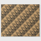 Westerne papierhandtas met cadeau cadeaupapier (Vlak)