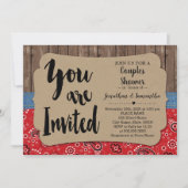 Westerne paren douchen bruiloft kaart (Voorkant)