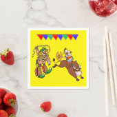 Westerne partij Bull Rider en Rodeo Clown Servetten (Insitu)