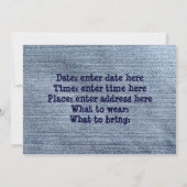 Westerne partij Denim Uitnodiging (Achterkant)