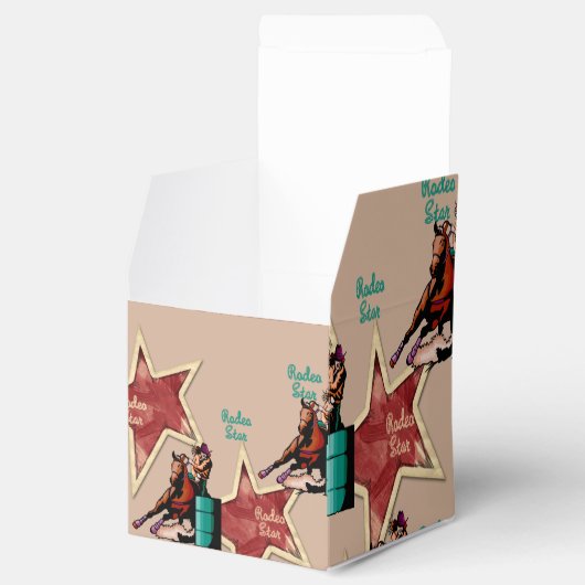 Westerne Partij Favor Box Rodeo Barrel Racing Bedankdoosjes (Geopend)