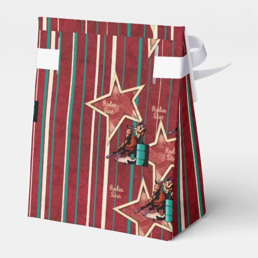 Westerne Partij Favor Box Rodeo Cowgirl Bedankdoosjes (Achterkant)