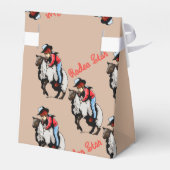 Westerne Partij Favor Box Rodeo Mutton Busting Bedankdoosjes (Achterkant)