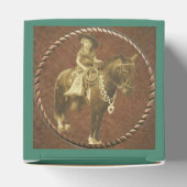 Westerne partij gunst of geschenkdoos cowgirl bedankdoosjes (Bovenkant)