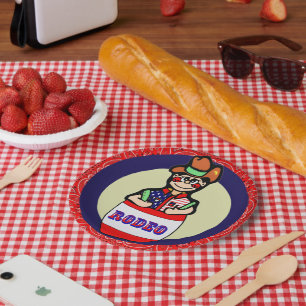 Westerne partij kleine rodeo-kleding in Barrel Papieren Bordje