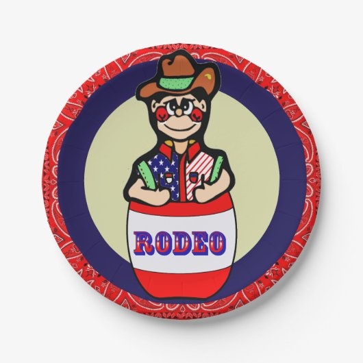 Westerne partij kleine rodeo-kleding in Barrel Papieren Bordje (Voorkant)