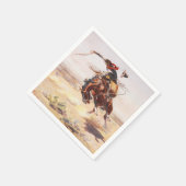 Westerne Partij Napkins Cowboy Riding Bucking Hors Servet (Hoek)
