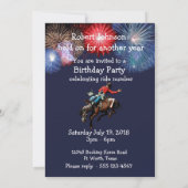 Westerne partij Rodeo Cowboy Bronc Rider Blue Kaart (Achterkant)