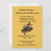 Westerne partij Rodeo Cowboy Bronc Rider Kaart (Achterkant)