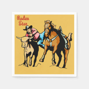 Westerne Partij Rodeo Events Napkins Servet