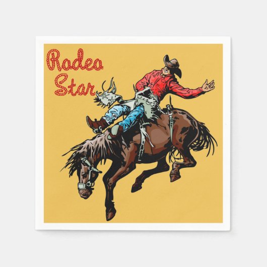 Westerne Partij Rodeo Events Napkins Servet (Voorkant)