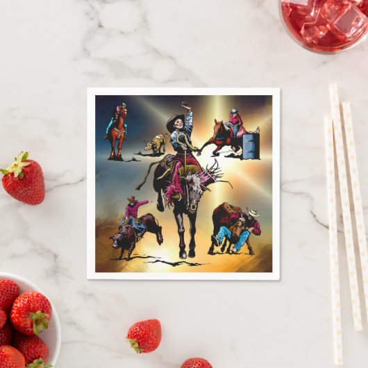 Westerne Partij Rodeo Events Napkins Servetten (Insitu)