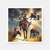 Westerne Partij Rodeo Events Napkins Servetten (Voorkant)