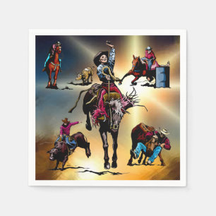 Westerne Partij Rodeo Events Napkins Servetten
