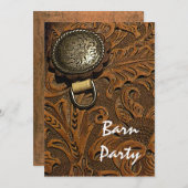 Westerne PARTIJ Saddle Barn Kaart (Voorkant / Achterkant)