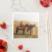 Westerne partij servetten cowboys met paarden  (Insitu)