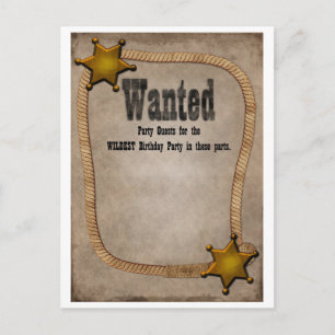 Westerne partij uitnodigen uitnodiging briefkaart