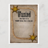 Westerne partij Uitnodigen Uitnodiging Briefkaart (Voorkant)