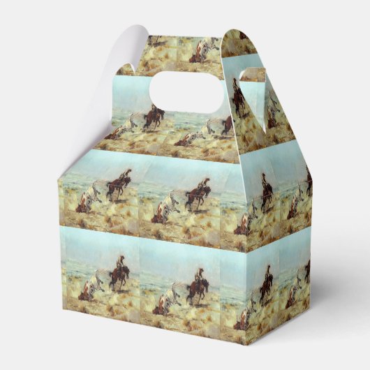 Westerne partij voor- of cadeaudoos voor het oude bedankdoosjes (Voorkant Zijde)