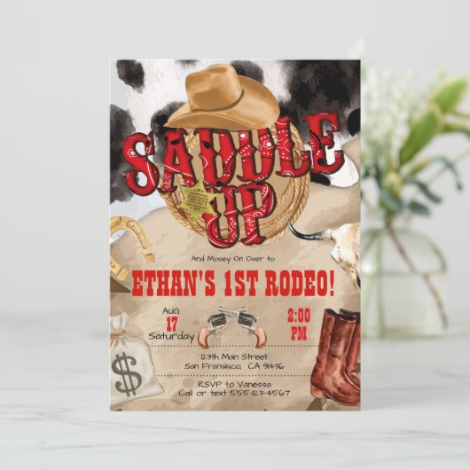 Westerne partij, Westerne uitnodiging voor Cowboy (Staand voorkant)